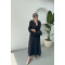 Sare Fashion Sleeve and Button Detailed Skirt Set Black
