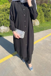 Sare Fashion Trouser Suit with Stone Detailed Sleeves Black
