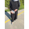 Sare Fashion Trouser Suit with Stone Detailed Sleeves Black