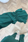 Sare Fashion Pleated Suit with Tied Sleeves and Waist Emerald Green