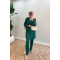 Sare Fashion Pleated Suit with Tied Sleeves and Waist Emerald Green
