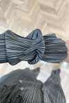 Sare Fashion Pleated Suit with Tied Sleeves and Waist Gray