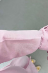 Sare Fashion Linen Suit with Sleeve Rope Detail and Skirt Pink