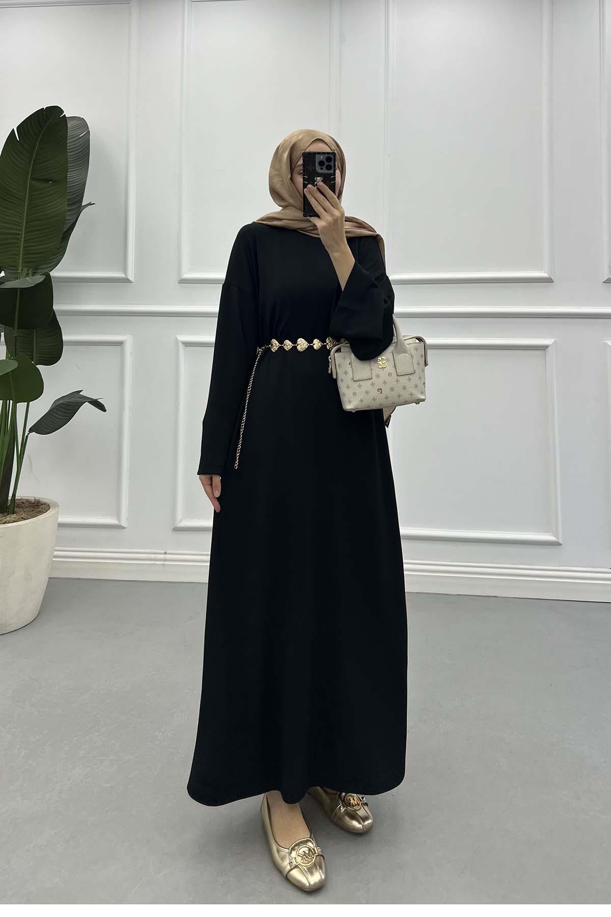 Sare Fashion Oysh Dress with Necklace, Black Sare Fashion Oysh Dress with Necklace, Black