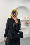 Necklace Pleated Skirt Set Black