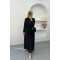 Necklace Pleated Skirt Set Black