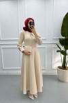 Ribbon Brooch Scuba Dress Stone