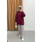 Ribboned Oysh Tunic Claret Red