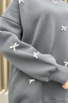 Ribbon Sweatshirt Anthracite