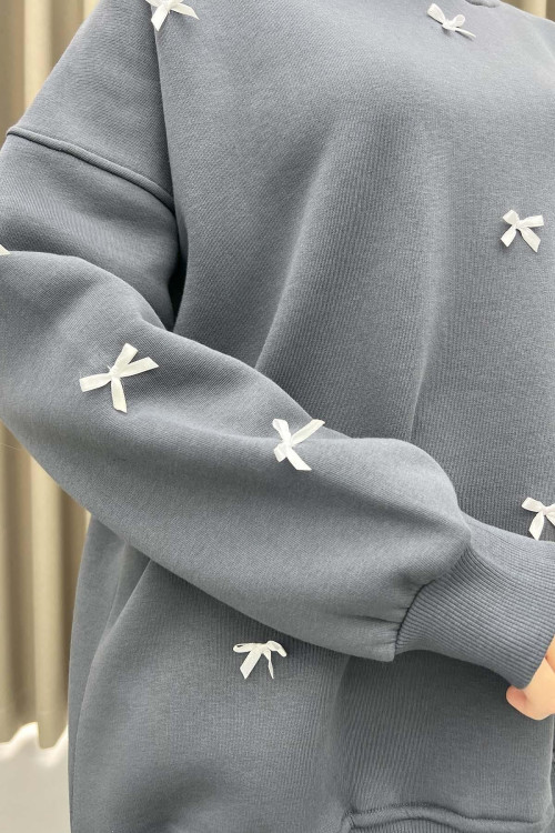 Ribbon Sweatshirt Anthracite