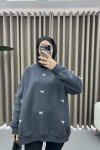 Ribbon Sweatshirt Anthracite