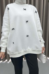 Ribbon Sweatshirt White
