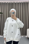 Ribbon Sweatshirt White
