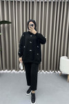 Ribbon Sweatshirt Black