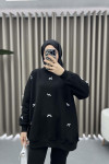 Ribbon Sweatshirt Black