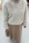 Sare Fashion Fur (Lined) Coat Beige Sare Fashion Fur (Lined) Coat Beige