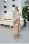 Sare Fashion Fur (Lined) Coat Beige Sare Fashion Fur (Lined) Coat Beige