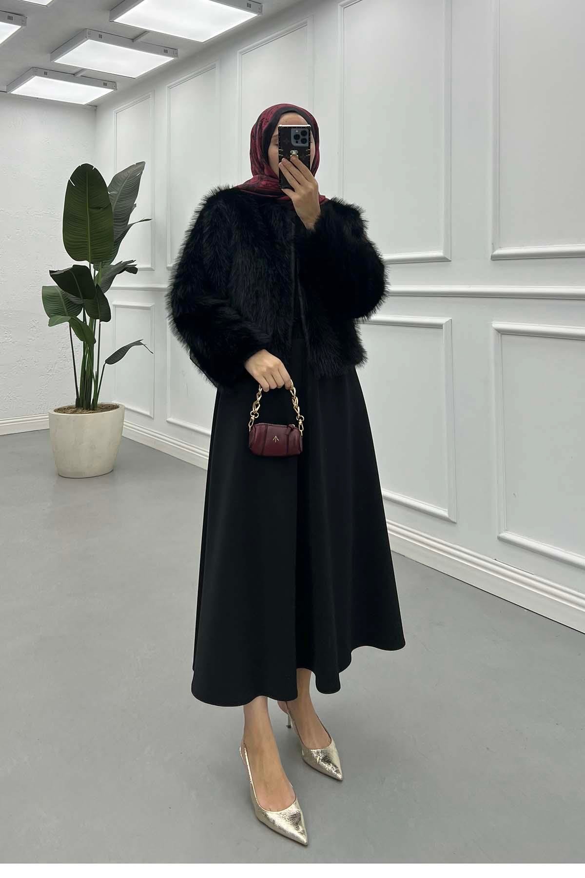 Sare Fashion Fur (Lined) Coat Black