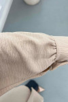 Sare Fashion Aerobin Shirt Beige with Belt Detail