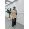 Sare Fashion Aerobin Shirt Beige with Belt Detail