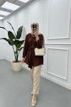 Sare Fashion Aerobin Shirt Brown with Belt Detail