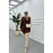 Sare Fashion Aerobin Shirt Brown with Belt Detail