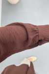 Sare Fashion Aerobin Shirt Brown with Belt Detail
