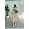 Sare Fashion Belted Lined Trench Coat Beige