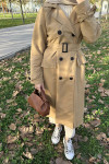 Sare Fashion Belted Lined Trench Coat Brown Sare Fashion Belted Lined Trench Coat Brown