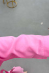 Sare Fashion Belted Jacket Kimono Suit Pink