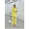 Sare Fashion Belted Jacket Kimono Suit Yellow