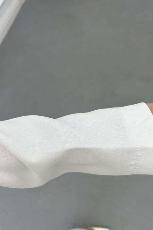 Sare Fashion Belted Jacket Set White Sare Fashion Belted Jacket Set White