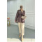Sare Fashion Belted Crush Shirt Burgundy