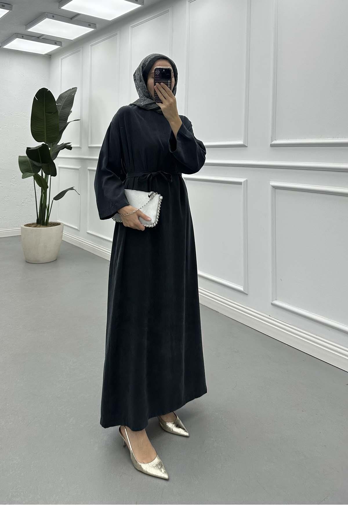 Sare Fashion Belted Dress Anthracite Sare Fashion Belted Dress Anthracite