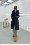 Sare Fashion Belted Cashmere Coat Black Sare Fashion Belted Cashmere Coat Black