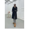Sare Fashion Belted Cashmere Coat Black