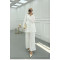 Sare Fashion Belted Linen Suit White