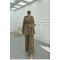 Sare Fashion Belted Linen Suit Khaki