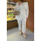 Sare Fashion Belted Kimono White