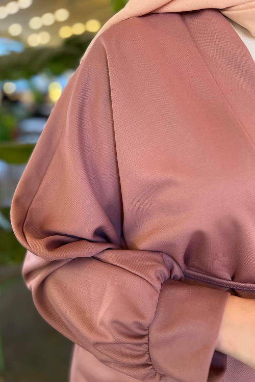Sare Fashion Belted Kimono Dusty Rose