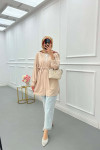 Sare Fashion Belted Kimono Stone