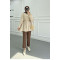 Sare Fashion Belted Tencel Shirt Beige
