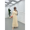 Sare Fashion Belted Tulle Dress Beige