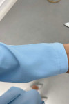 Sare Fashion Belted Viral Jacket Blue