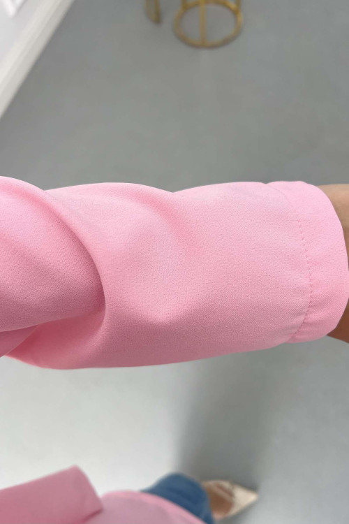 Sare Fashion Belted Viral Jacket Pink