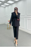 Sare Fashion Belted Viral Jacket Black