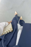 Belted Vest Set Navy Blue