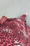 Sare Fashion Leopard Print Viscose Dress Burgundy