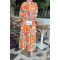 Sare Fashion Mango Pattern Viscose Dress Orange