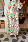 Sare Fashion Mango Pattern Viscose Dress Green